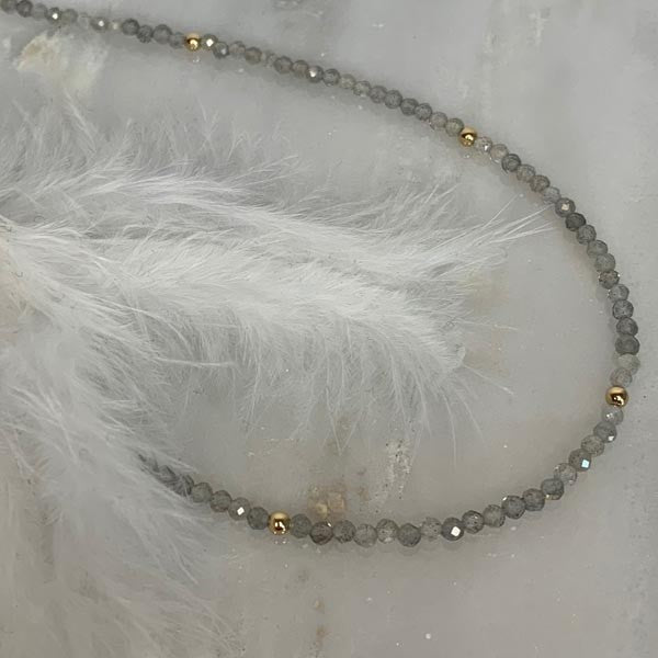 Gold plated labradorite necklace