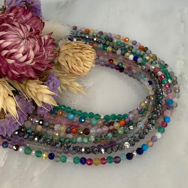 African turquoise silver necklace