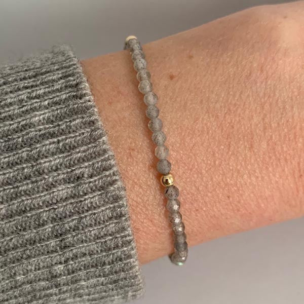 Gold plated labradorite bracelet