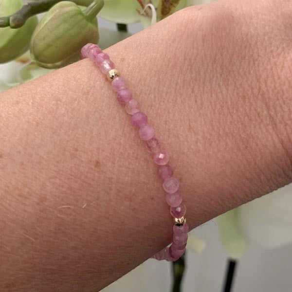 Gold plated tourmaline bracelet