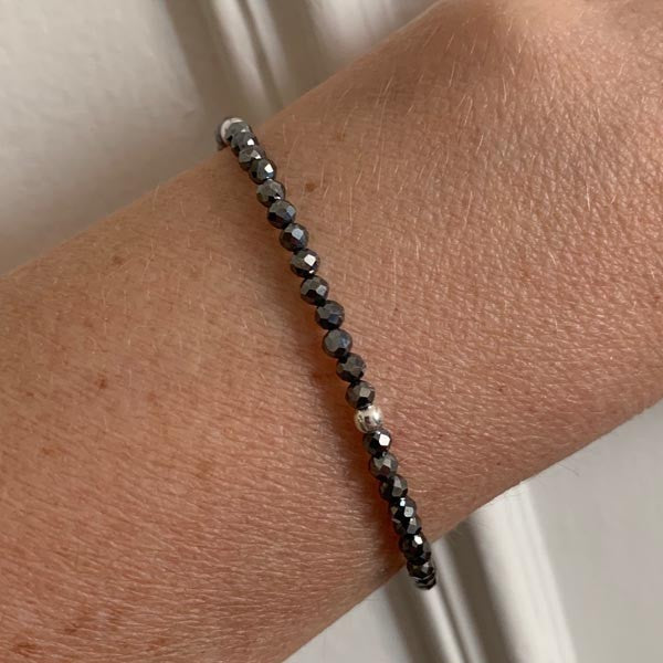 Hematite silver bracelet
