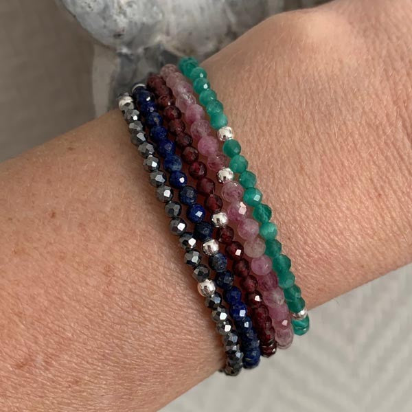 Hematite silver bracelet