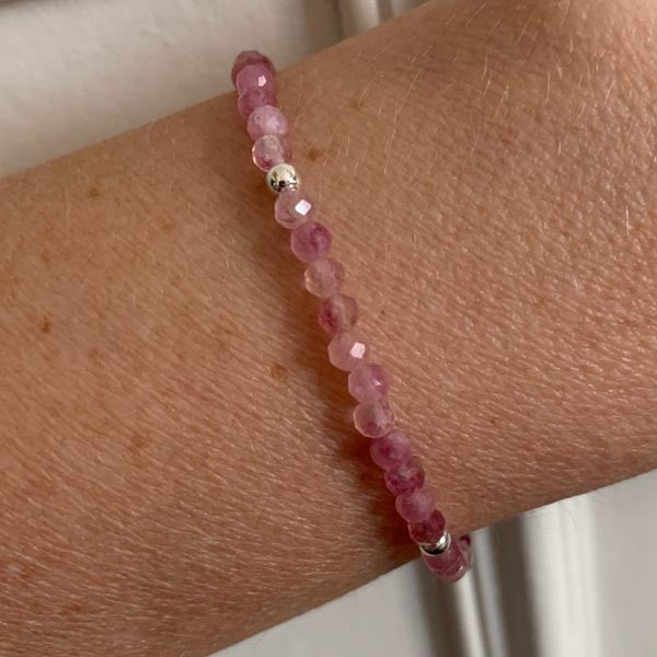 Tourmaline silver bracelet