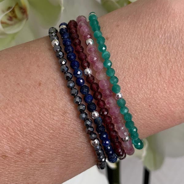 Tourmaline silver bracelet