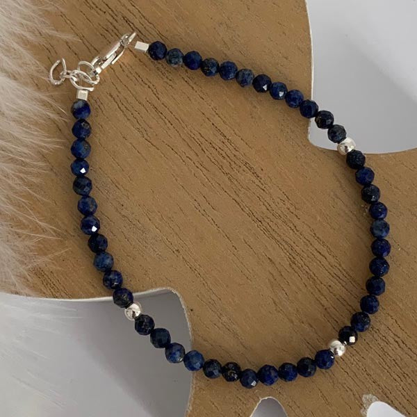 Lapis lazuli silver bracelet