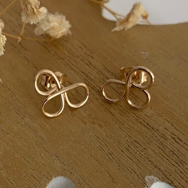 3 gold filled loop earrings