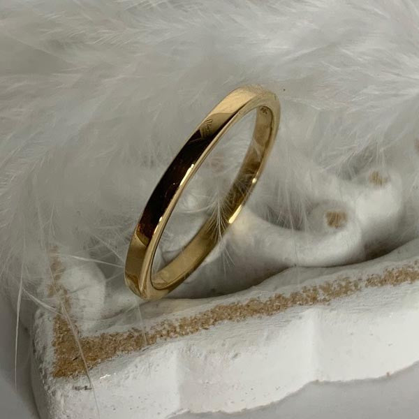 Thin gold plated wedding ring
