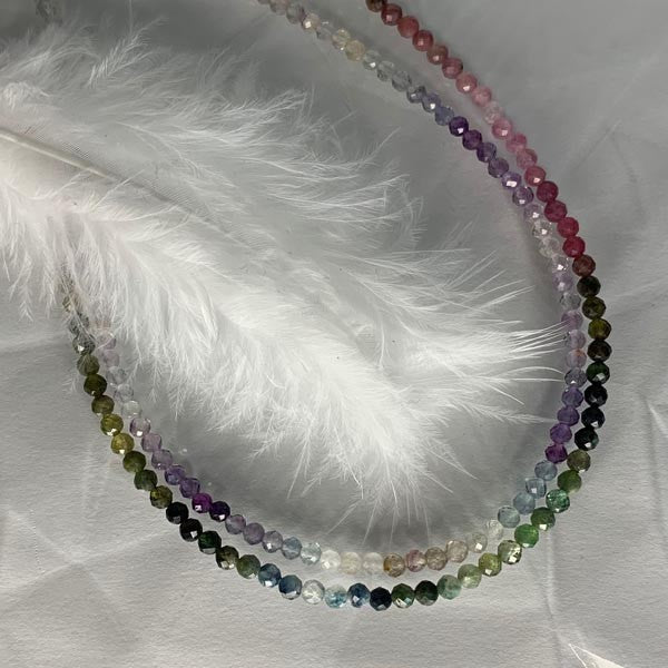 Tourmaline silver necklace