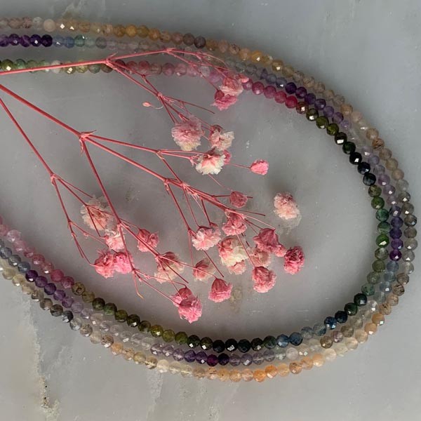 Tourmaline silver necklace