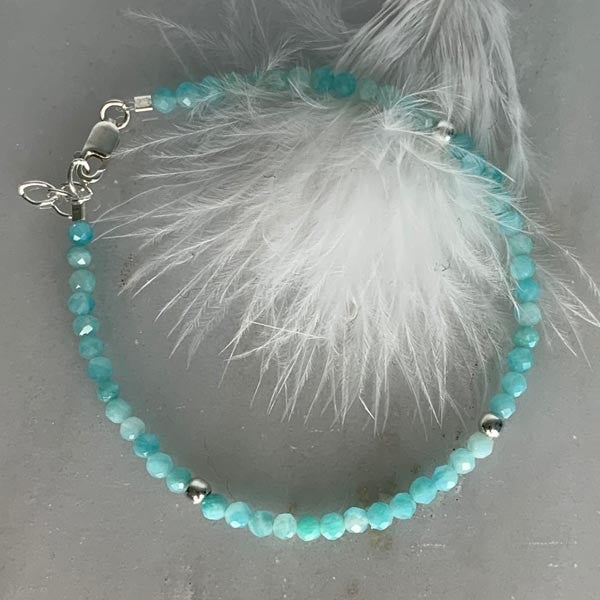 Amazonite silver bracelet