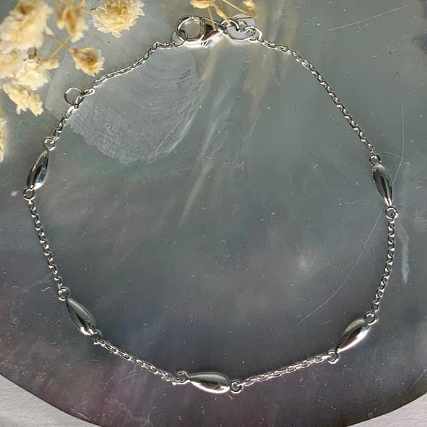 Olivette silver chain bracelet
