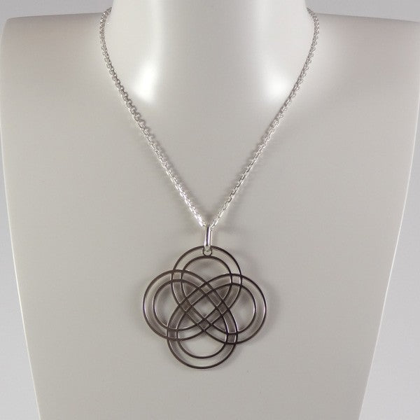 Collier chaine argent gros motif double Huit ajouré