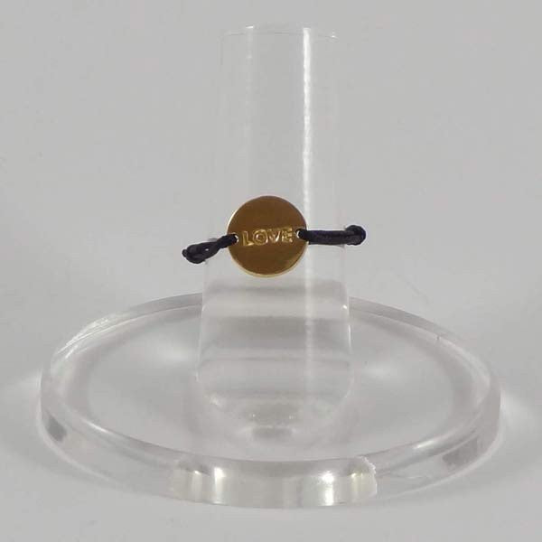 Gold plated love cord ring