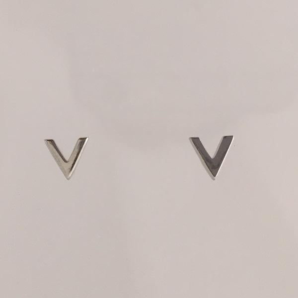 Boucles d'oreilles petits V argent