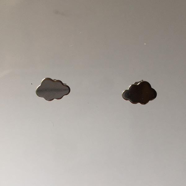 Boucles d'oreilles petits nuages argent