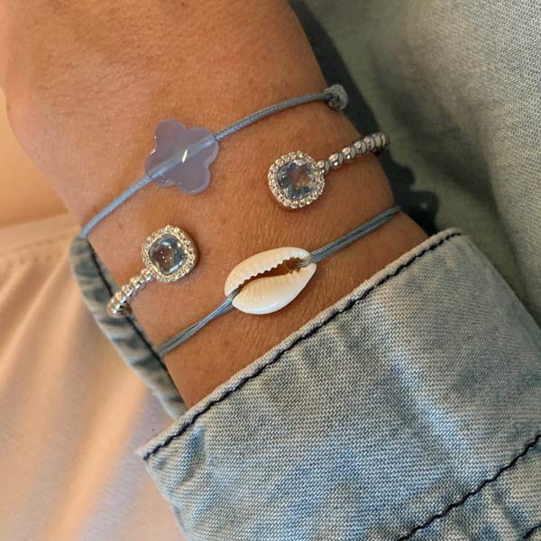 Bracelet cordon Cauri nacre