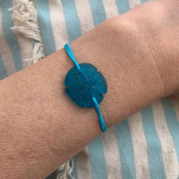 Turquoise Sand Dollar Cord Bracelet