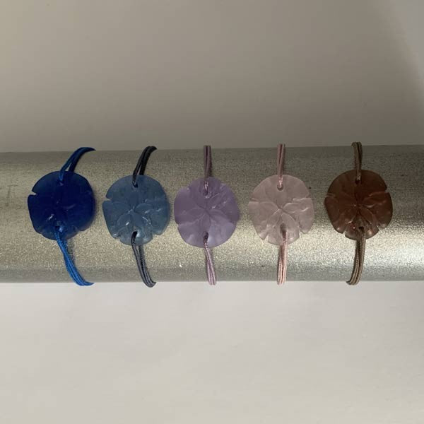 Bracelet cordon dollar de sable bleu clair