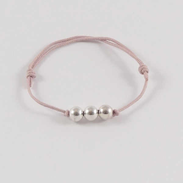 Bracelet enfant 3 Perles argent lisses