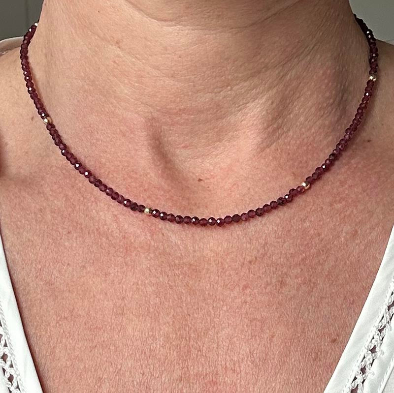Gold plated onyx necklace