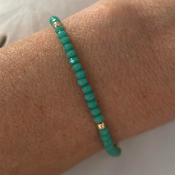 Gold plated onyx bracelet