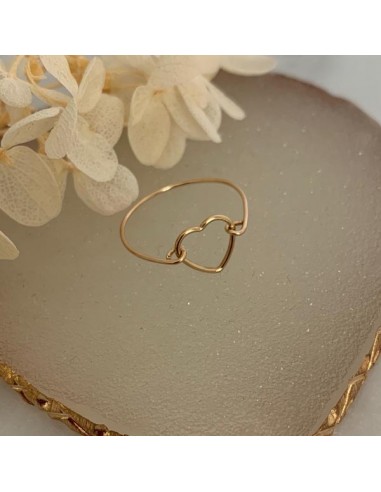 Gold filled thin ring with heart