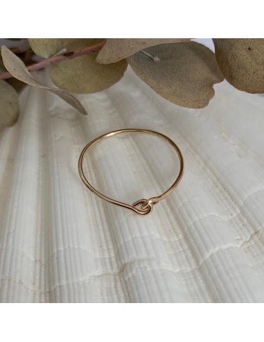 Gold filled thin ring with knot
