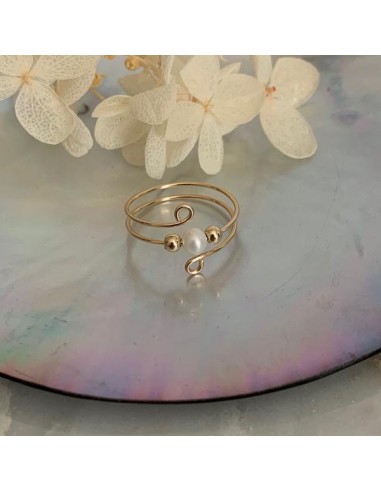 Gold filled thin double ring with...