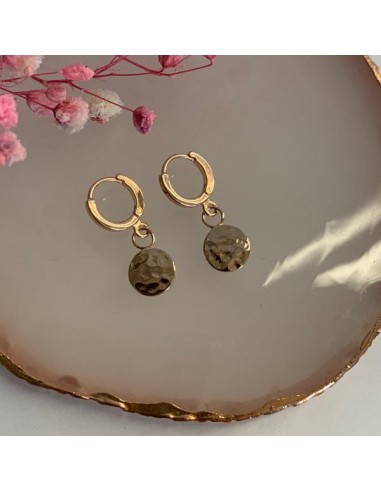 Gold plated small hoop earrings with...