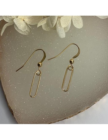 Gold plated link earrings