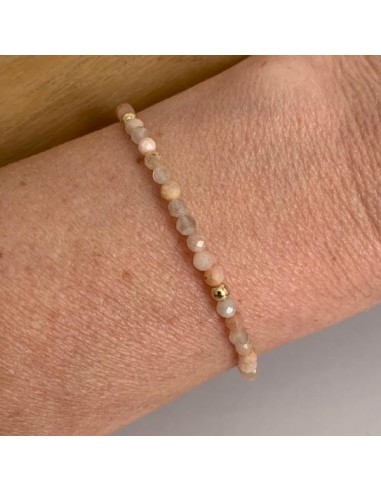 Gold plated bracelet with sunstone