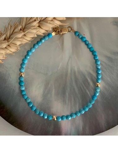 Gold plated bracelet with turquoise