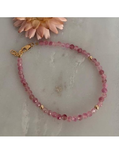 Gold plated bracelet with tourmaline