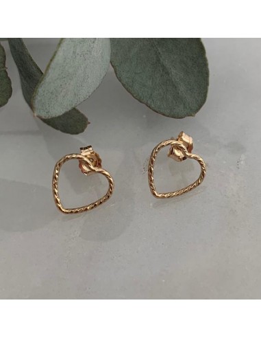 Gold filled small shiny heart earrings