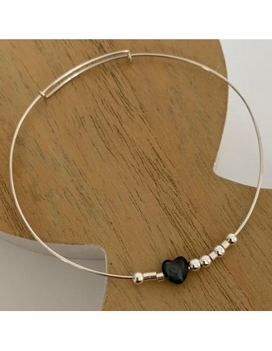 Silver 925 thin bangle bracelet with...
