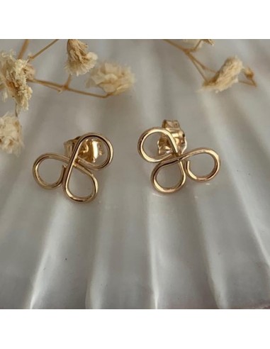 Gold filled small 3 loops earrings