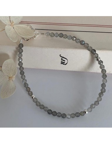Silver 925 bracelet with labradorite