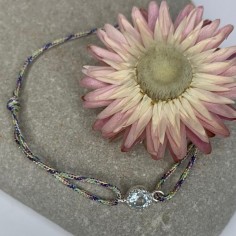 Aquamarine with cord bracelet