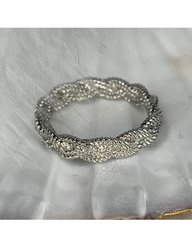 Silver 925 braided ring