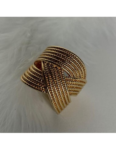 Gold plated braided large ring