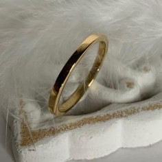 Gold plated thin wedding ring