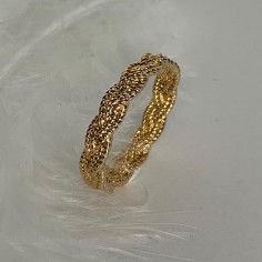 Gold plated braided ring