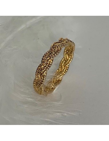 Gold plated braided ring