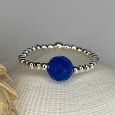 Silver 925 blue agate small...