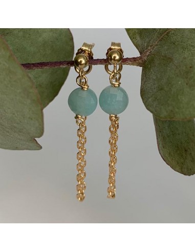 Gold plated chain with amazonite...