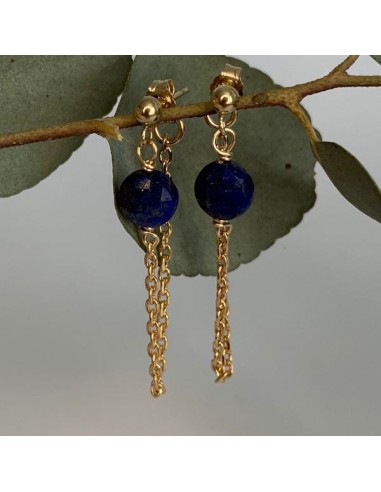 Gold plated chain with lapis lazuli...