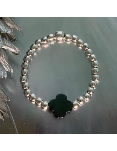 Silver 925 green hematite small beads...