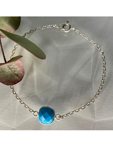 Silver 925 turquoise chain bracelet
