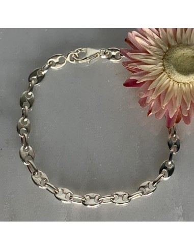 Silver 925 coffee bean chain bracelet