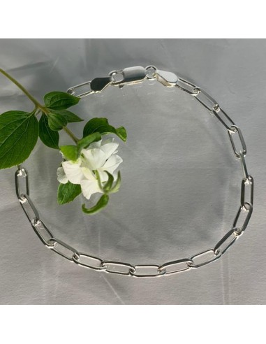 Silver 925 rectangle chain bracelet